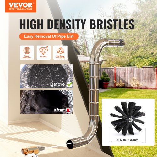 40 FEET Dryer Vent Cleaner Kit 29 Pieces Duct Cleaning Brush Reinforced