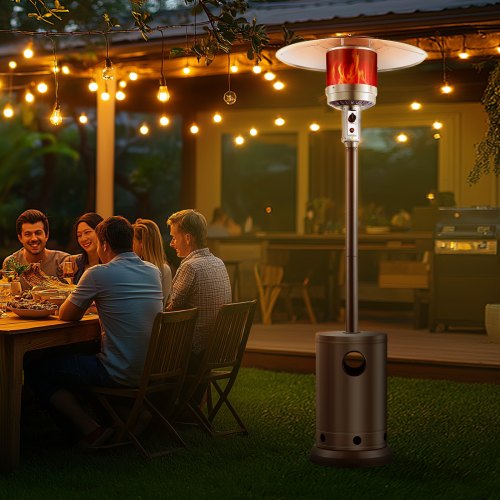 Patio Heater for Outdoor Use 50000BTU Propane Heater Tall Hammered With Round