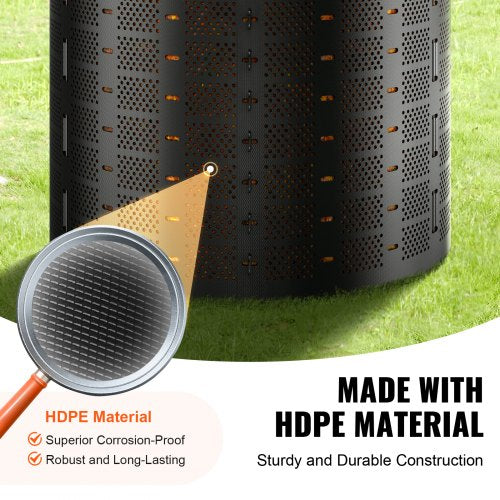 Compost Bin 220 Gallon Outdoor Expandable Composter Easy to Setup Large