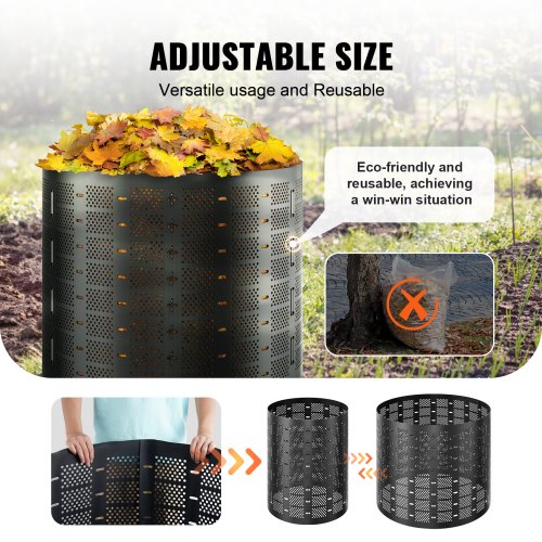 Compost Bin 220 Gallon Outdoor Expandable Composter Easy to Setup Large