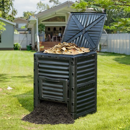 Garden Compost Bin 80 Gal BPA Free Composter Large Capacity Outdoor