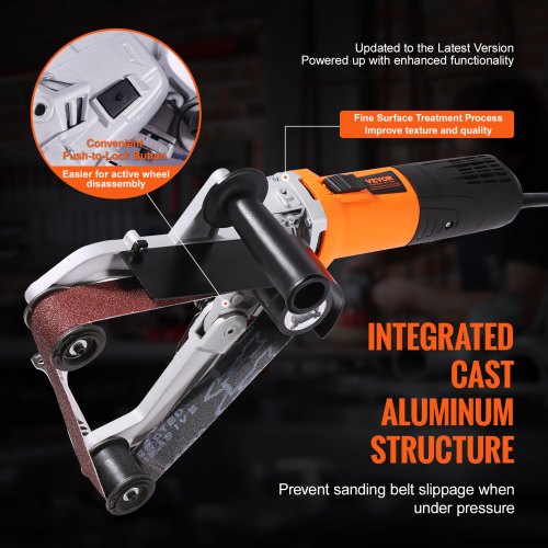Pipe Tube Polisher Sander 1000W Pipe Belt Sander with 6 Variable Speeds