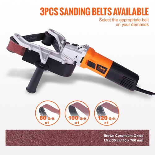 Pipe Tube Polisher Sander 1000W Pipe Belt Sander with 6 Variable Speeds