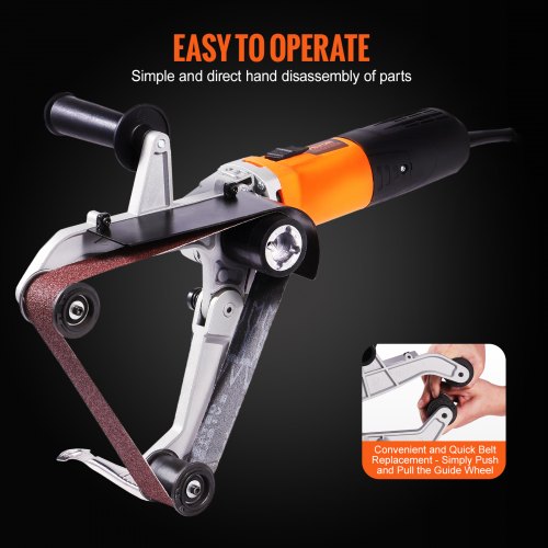 Pipe Tube Polisher Sander 1000W Pipe Belt Sander with 6 Variable Speeds