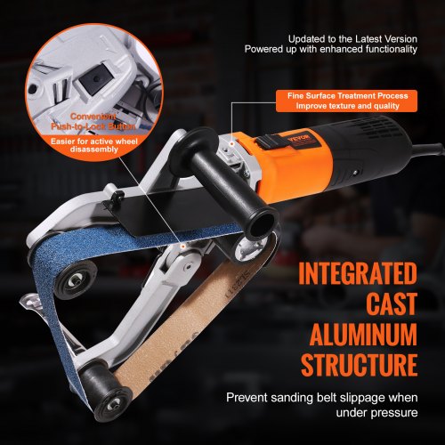 Pipe Tube Polisher Sander 1000W Pipe Belt Sander with 6 Variable Speeds