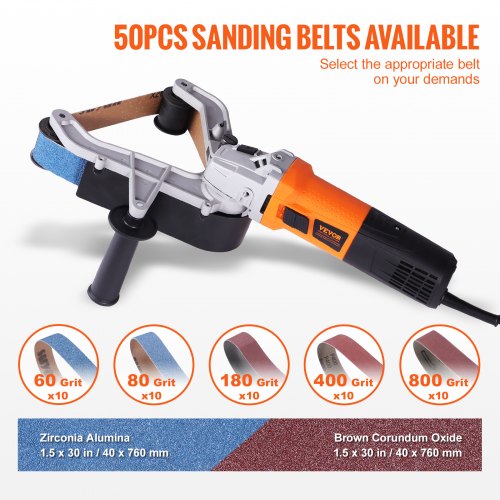 Pipe Tube Polisher Sander 1000W Pipe Belt Sander with 6 Variable Speeds