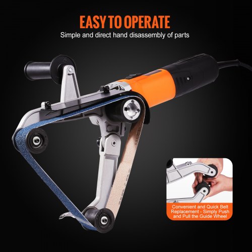 Pipe Tube Polisher Sander 1000W Pipe Belt Sander with 6 Variable Speeds