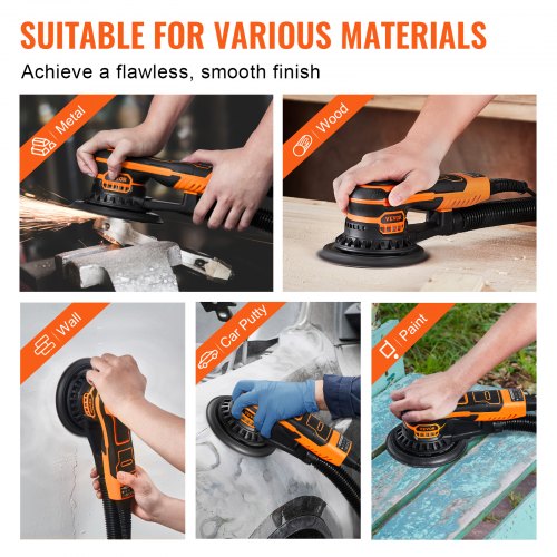 Random Orbital Sander 5 6Inch 350W Brushless Orbital Sander 10000 PRM