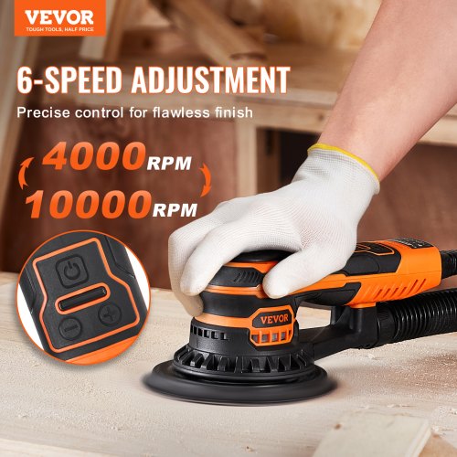 Random Orbital Sander 6Inch 350W Brushless Orbital Sander 10000 PRM 6