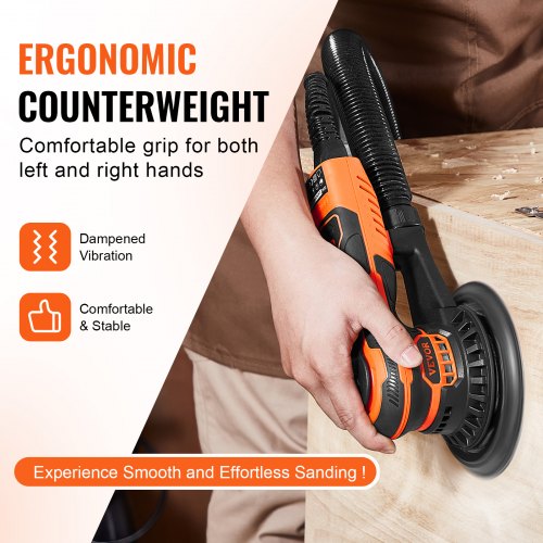 Random Orbital Sander 6Inch 350W Brushless Orbital Sander 10000 PRM 6