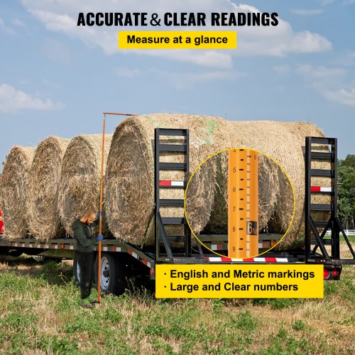 Load Height Measuring Stick 20 Sturdy Fiberglass Truck Height Stick