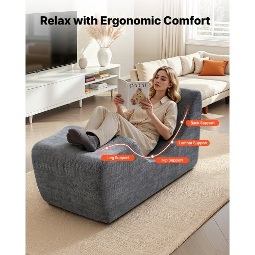 Yoga Chair Chaise Ergonomic Lounge For Modern Boneless Curved Foam Indoor