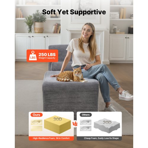 Yoga Chair Chaise Ergonomic Lounge For Modern Boneless Curved Foam Indoor