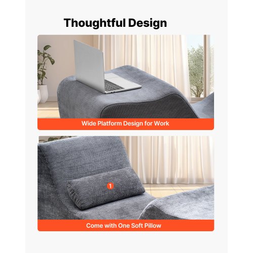 Yoga Chair Chaise Ergonomic Lounge For Modern Boneless Curved Foam Indoor