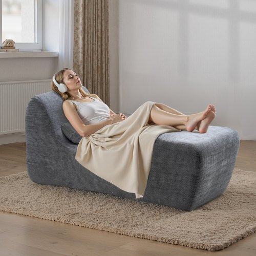 Yoga Chair Chaise Ergonomic Lounge For Modern Boneless Curved Foam Indoor