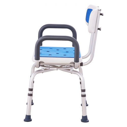 Swivel Shower Chair 360 Degree Adjustable Shower Seat with Armrests