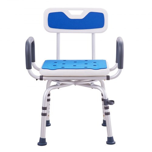 Swivel Shower Chair 360 Degree Adjustable Shower Seat with Armrests