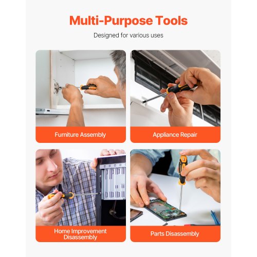 Screwdriver Set 12Piece Hand Tools With Magnetic Tips Includes 5 Phillips And