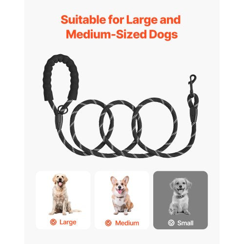 Rope Dog Leash 6ft Heavy Duty Dog Leash with Comfortable Padded Handle