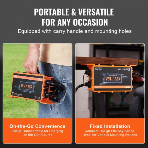 48 Volt Golf Cart Battery Charger 15 AMP Smart Battery Charger with G29