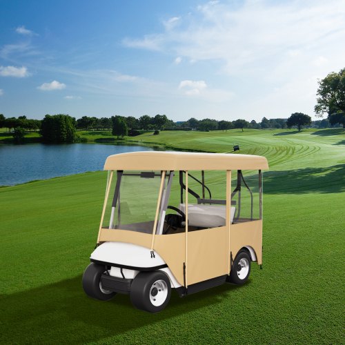 Golf Cart Enclosure with 4Sided Fairway Deluxe 300D Waterproof Driving