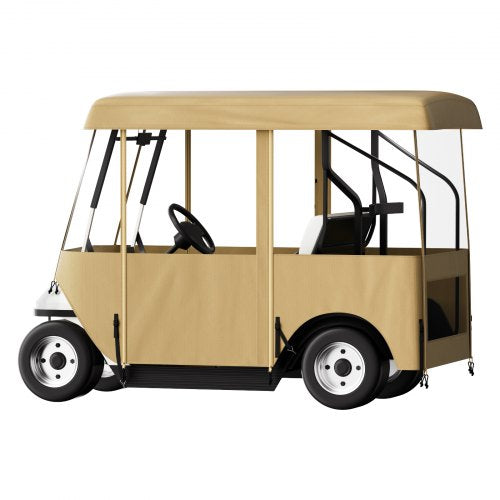 Golf Cart Enclosure with 4Sided Fairway Deluxe 300D Waterproof Driving