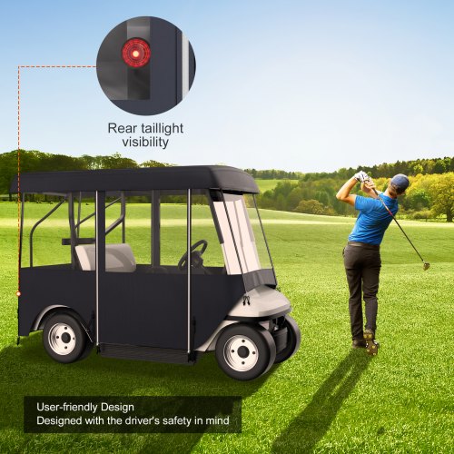 Golf Cart Enclosure 86 4Person Golf Cart Cover 4Sided Fairway Deluxe