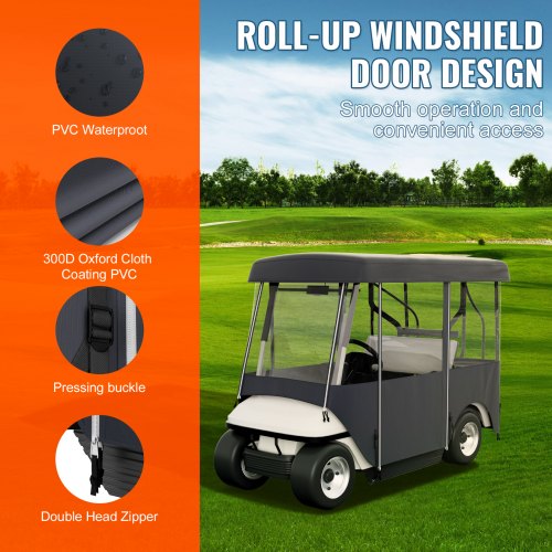 Golf Cart Enclosure 86 4Person Golf Cart Cover 4Sided Fairway Deluxe