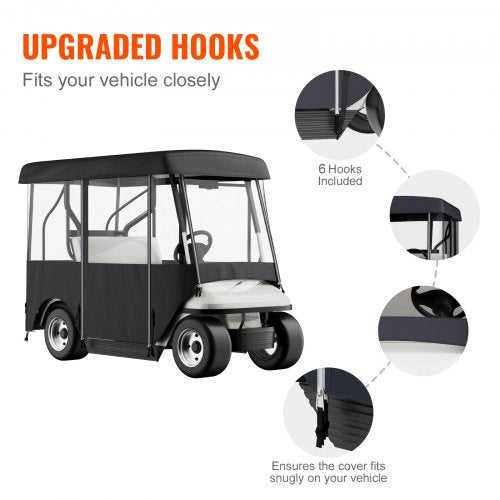 Golf Cart Enclosure 86 4Person Golf Cart Cover 4Sided Fairway Deluxe