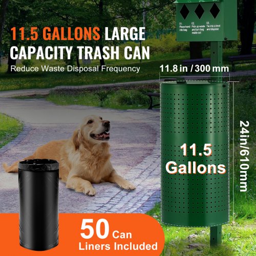 Dog Waste Station with Hand Wash Bottle Commercial Dog Poop Station 115