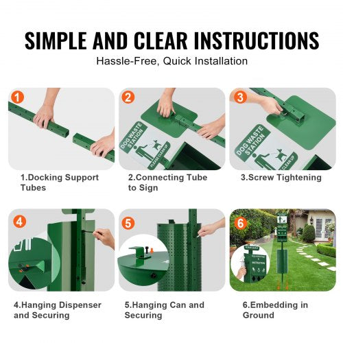 Dog Waste Station with Hand Wash Bottle Commercial Dog Poop Station 115