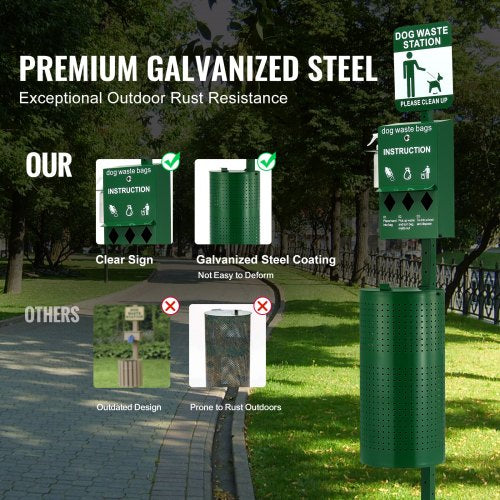 Dog Waste Station with Hand Wash Bottle Commercial Dog Poop Station 115