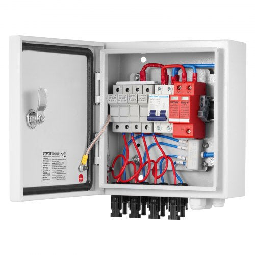 PV Combiner Box 4 String Solar Combiner Box with 15A Rated Current Fuse
