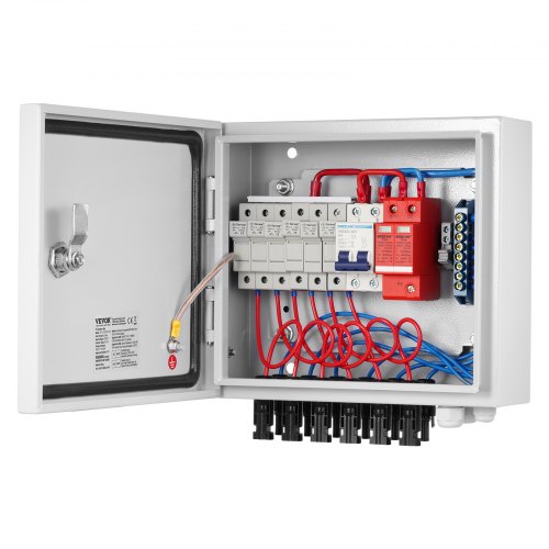 PV Combiner Box 6 String Solar Combiner Box with 10A Rated Current Fuse