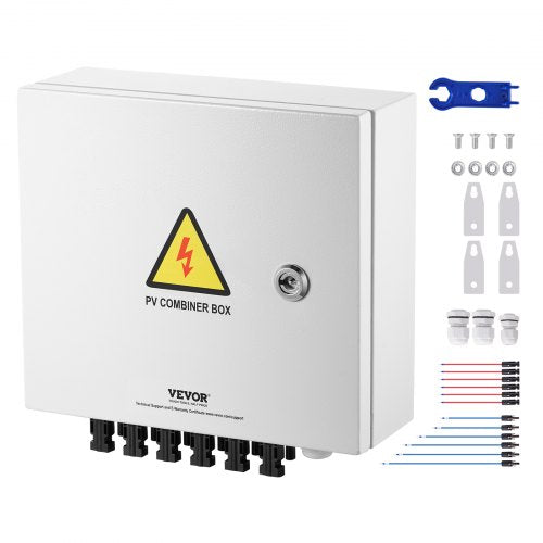 PV Combiner Box 6 String Solar Combiner Box with 10A Rated Current Fuse
