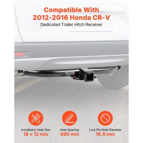 Class 3 Trailer Hitch 2Inch Receiver 6000 lbs Q345B Steel Tube Frame