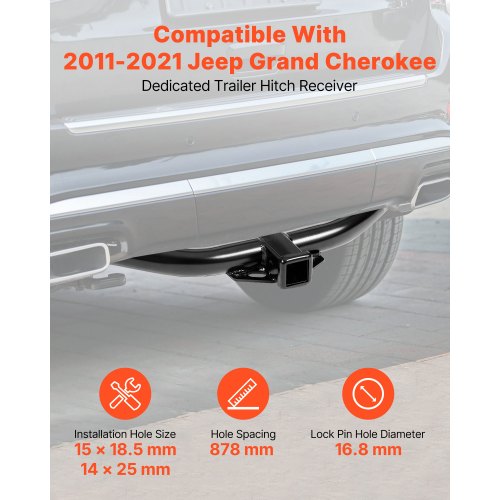 Class 3 Trailer Hitch 2Inch Receiver Compatible with 20112021 Jeep Grand