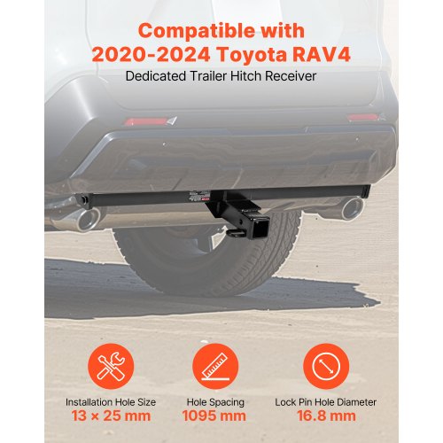 Class 3 Trailer Hitch 2Inch Receiver 6000 Lbs Q345B Steel Tube Frame