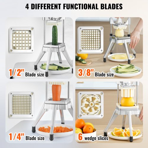 Commercial Vegetable Fruit Chopper Stainless Steel French Fry Cutter with 4
