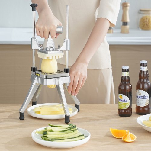 Commercial Vegetable Fruit Chopper Stainless Steel French Fry Cutter with 4