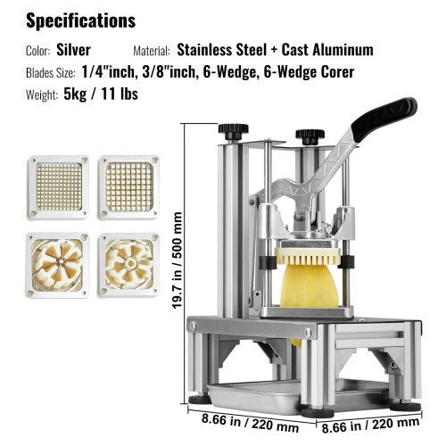 Commercial French Fry Cutter with 4 Replacement Blades 14 38 Blade