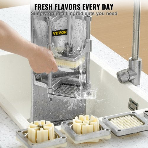Commercial French Fry Cutter with 4 Replacement Blades 14 and 38 Blade