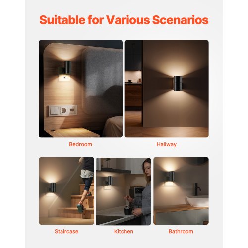 LED Night Lights 060LM Adjustable Brightness Modern Night Lights Plug