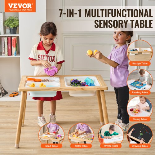 Sensory Table for Toddlers Kids Activity Table with 3 Foldable Storage Bins