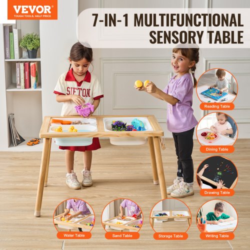 Sensory Table for Toddlers Kids Activity Table with 3 Foldable Storage Bins