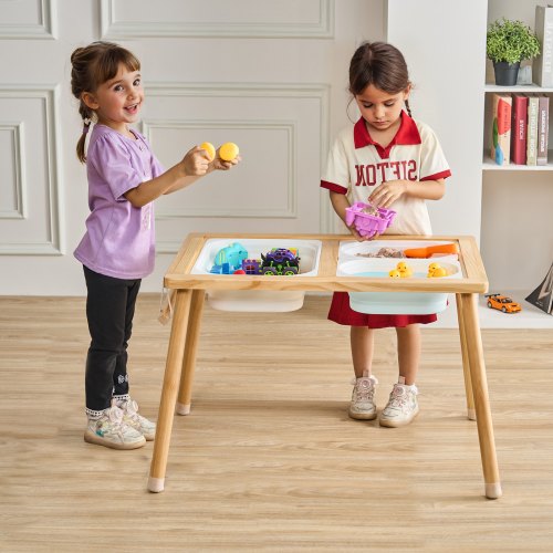 Sensory Table for Toddlers Kids Activity Table with 3 Foldable Storage Bins