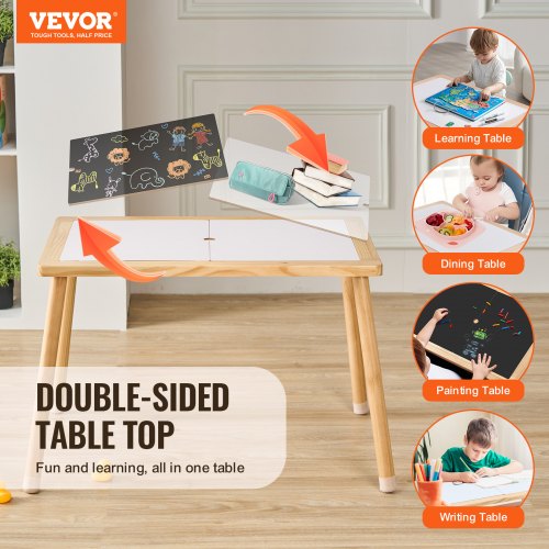 Sensory Table for Toddlers Kids Activity Table with DoubleSided Tabletop