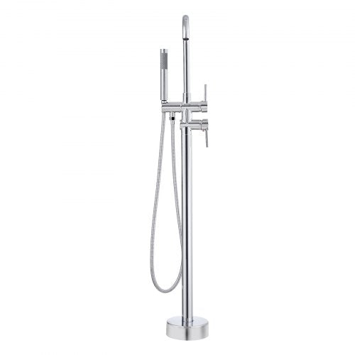 Freestanding Bathtub Faucet Floor Mount Freestanding Tub Filler Shower