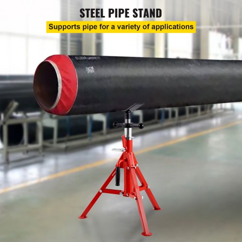 V Head Pipe Stand 1812 Capacity Adjustable Height 2442 Pipe