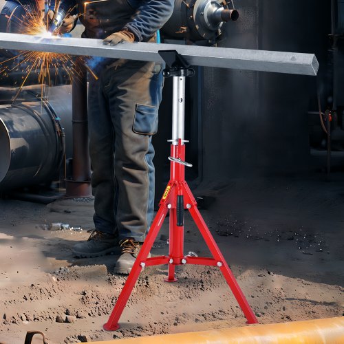 V Head Pipe Stand Adjustable Height 2852 Inch Pipe Jack Stands 2500 LB